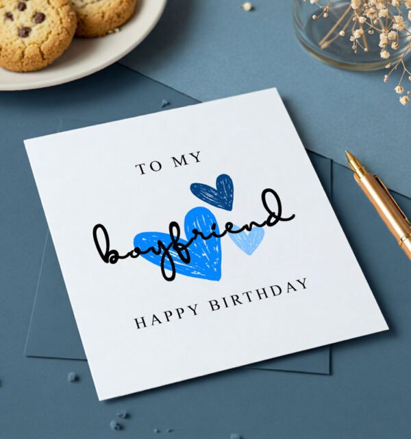 Cute Boyfriend Birthday Card - Image 1