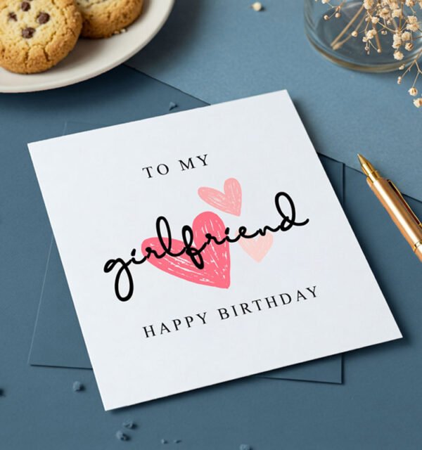 Cute Girlfriend Birthday Card - Image 1