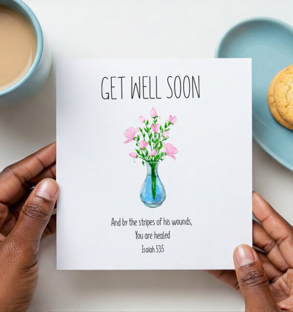Cute Get Well Soon Greeting Card - Image 1