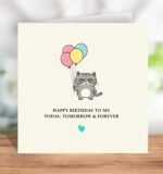 Cute Happy Birthday Greeting Card - Cat - Image 2