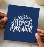 Cute Happy Birthday Greeting Card - Decorative Text