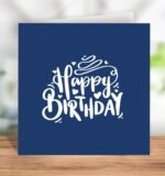 Cute Happy Birthday Greeting Card - Decorative Text - Image 2