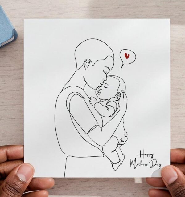 Cute Happy Mother's Day Greeting Card - Image 1