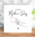 Cute Mother's Day Greeting Card - Line Art - Image 2