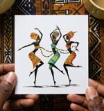 Cute Swahili Dance Greeting Card