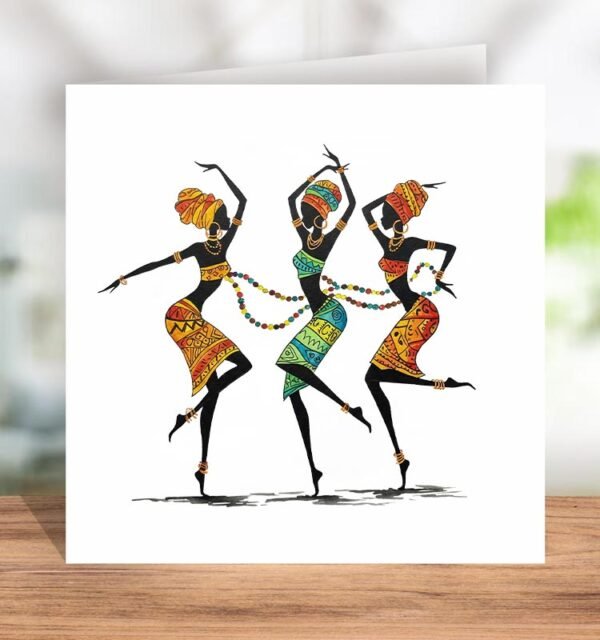Cute Swahili Dance Greeting Card - Image 2