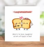 Cute Wedding Congratulations Greeting Card - Image 2