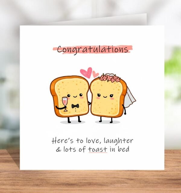 Cute Wedding Congratulations Greeting Card - Image 2