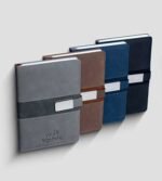Branded Corporate Executive Notebooks - Grey Silver Buckle - Image 2