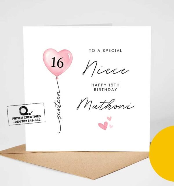 Muthoni's 16th Birthday Greeting Card - Image 1