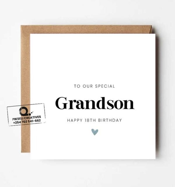 Grandson's 18th Birthday Greeting Card - Image 1