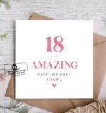 Jessica's 18th Birthday Greeting Card