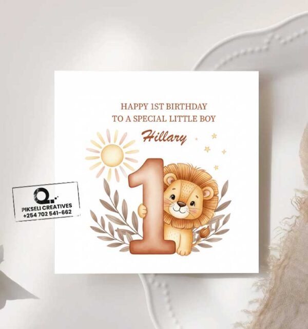 Hillary's 1st Birthday Card - Image 1