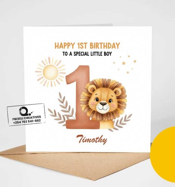 Timothy's 1st Birthday Card - Image 2
