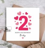 Becky's 2nd Colourful Birthday Greeting Card