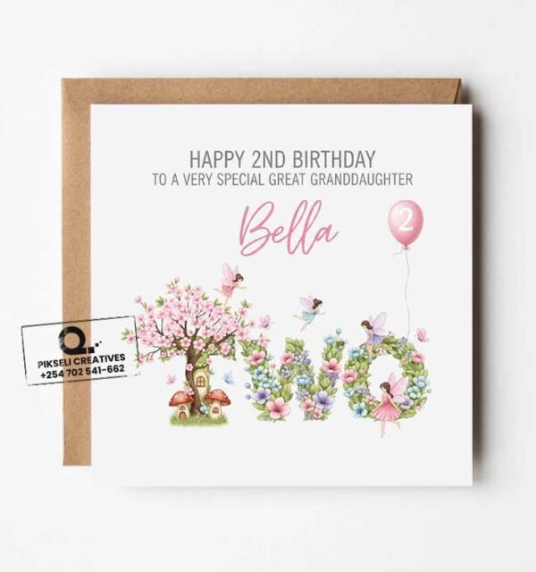 Bella's 2nd Customized Birthday Greeting Card - Image 2