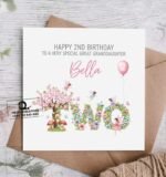 Bella's 2nd Customized Birthday Greeting Card