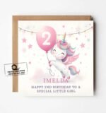 Imelda's Cute 2nd Birthday Greeting Card - Image 2
