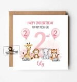 Lily's Cute 2nd Birthday Greeting Card - Image 2