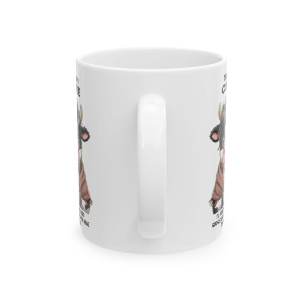 Cow Themed Touch My Coffee and I'll Slap You Ceramic Mug - Image 3