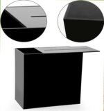 Personalized Acrylic Wedding Gift Box with Slot - Black - Image 2