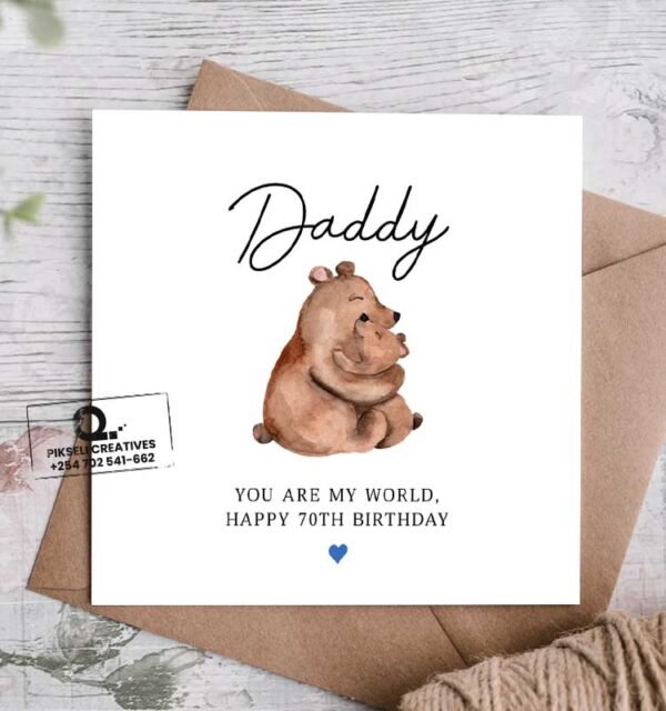 Dad 70th Happy Birthday Greeting Card - Image 1