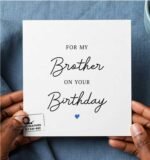 Elegant Brother Happy Birthday Greeting Card