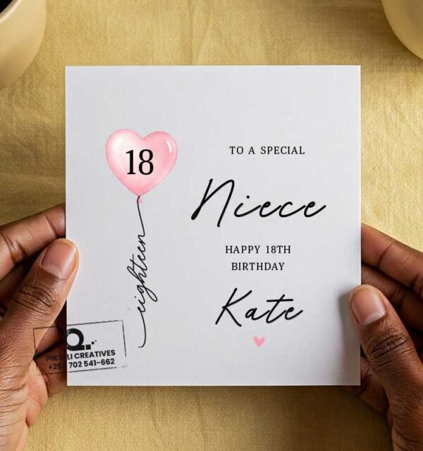 Special 18th Niece Happy Birthday Card - Kate - Image 1