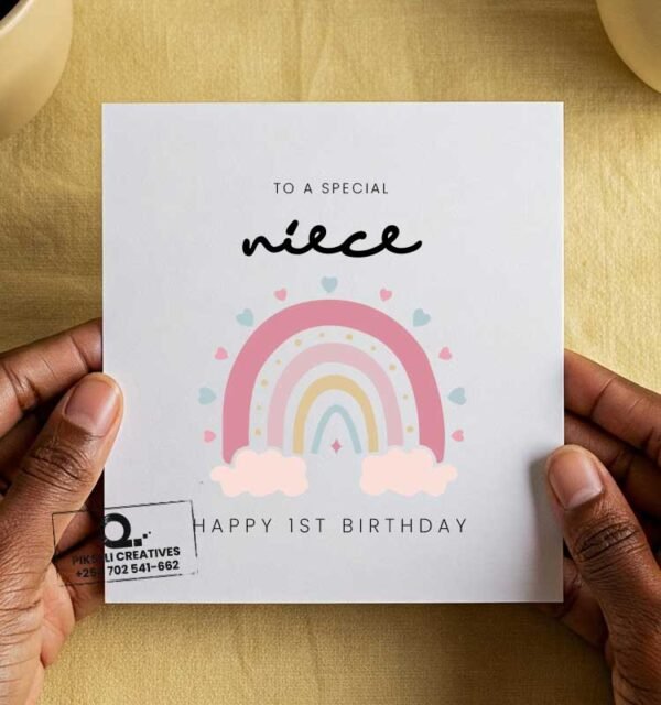 Special Niece 1st Happy Birthday Card - Image 1