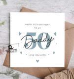Dad 50th Happy Birthday Greeting Card