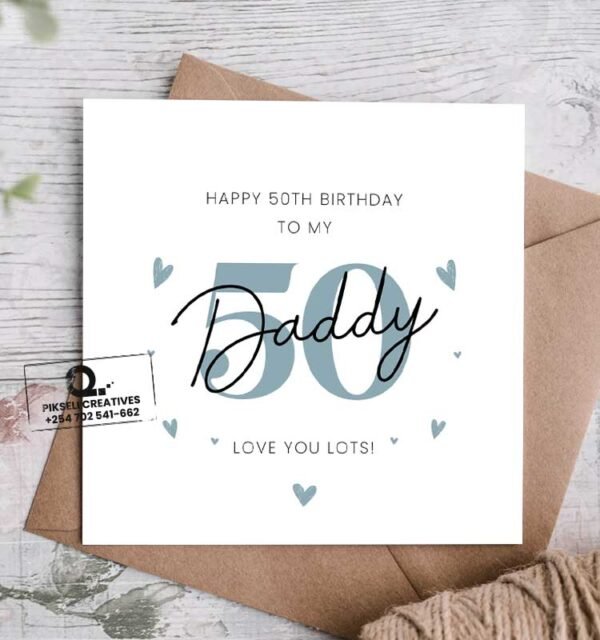 Dad 50th Happy Birthday Greeting Card - Image 1