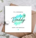 Dad 70th Happy Birthday Greeting Card