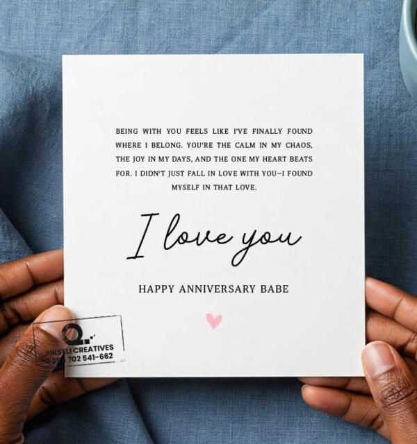 I love you Wife Anniversary Poem Greeting Card - Image 1