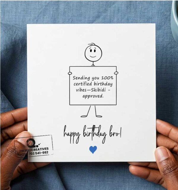 Funny Brother Happy Birthday Greeting Card - Image 1