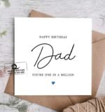 One in a Million Dad Happy Birthday Greeting Card