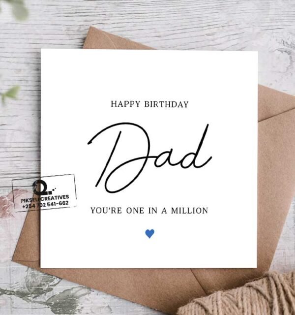 One in a Million Dad Happy Birthday Greeting Card - Image 1