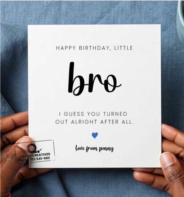 Little Brother Happy Birthday Greeting Card - Image 1