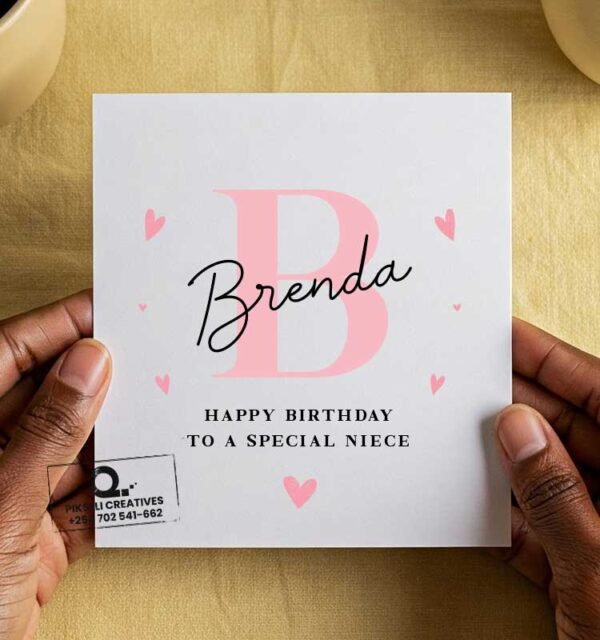 Cute Niece Happy Birthday Card - Brenda - Image 1