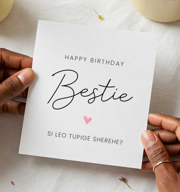 Swahili Best Friend Happy Birthday Card - Image 1