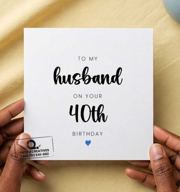40th Husband Birthday Greeting Card - Image 1
