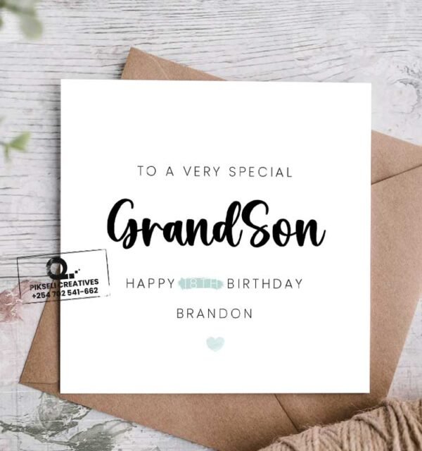 Special Grandson Birthday Greeting Card - Brandon - Image 1