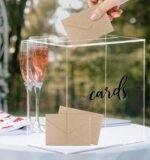 Personalized Clear Acrylic Wedding Gift Box with Slot - Image 2