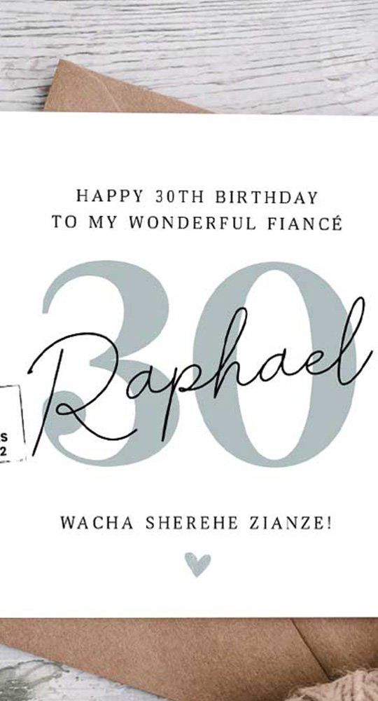 30th Birthday Greeting Cards Kenya