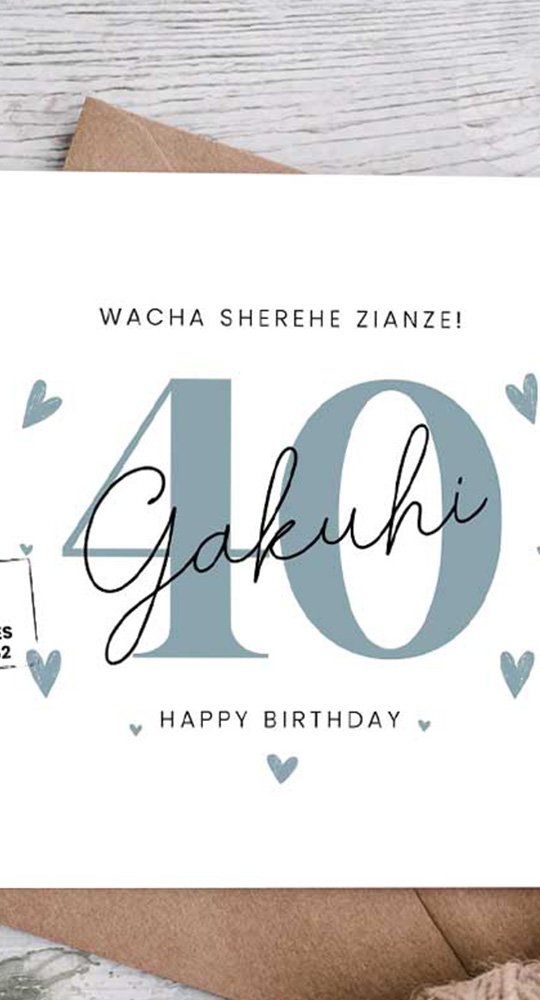 40th Birthday Greeting Cards Kenya
