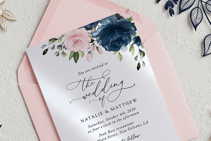Blush Wedding Invitations Kenya