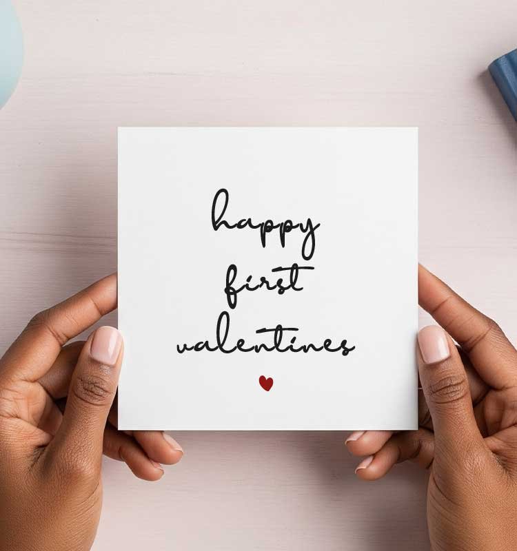 Happy First Valentines Greeting Card - Pikseli