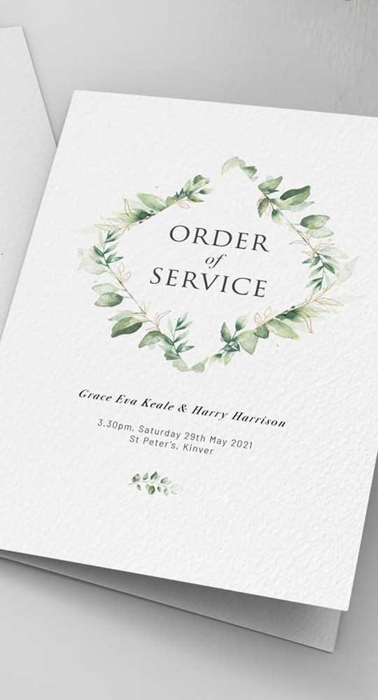 Order of Service Booklets Kenya