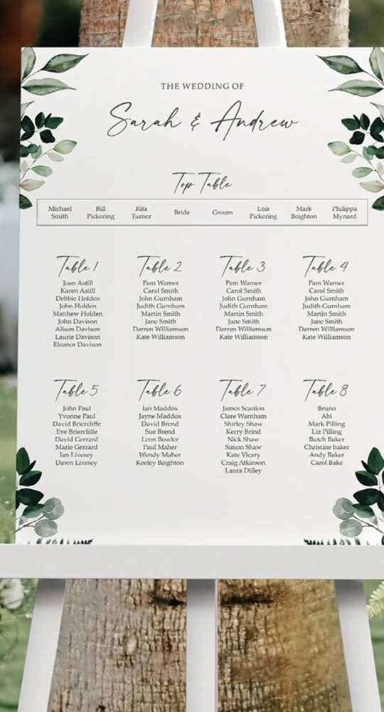 Wedding Table Plans Kenya