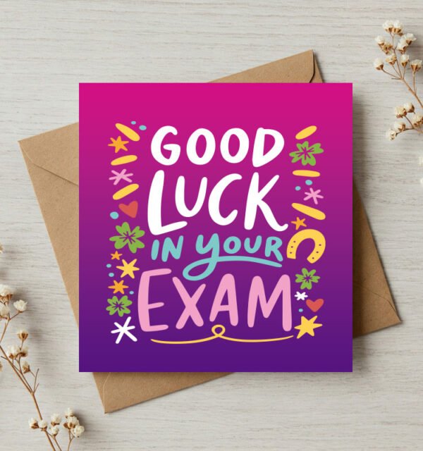 Good Luck Exam Card