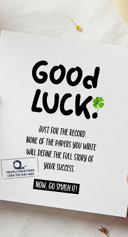Success Cards for Exams